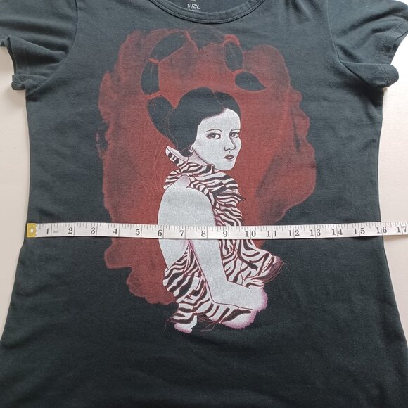 Sheer Vintage Y2K Portrait T-shirt - Picture 13 of 16